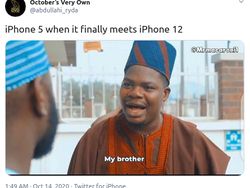 Meme iPhone 12 VS iPhone 5 yang Disindir Kembar