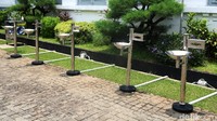 Tempat untuk mencuci tangan dengan sabun juga telah disiapkan di luar museum. Jadi pengunjung wajib mencuci tangan di tempat yang telah disediakan tersebut.