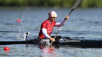 Nicole Reinhardt merupakan atlet kayak dari Jerman dan pernah memenangi medali emas di Olimpade Beijing. Tahun 2008, dia melakukan sesi foto bugil untuk Playboy (Getty Images)