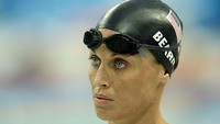 Amanda Beard, perenang asal AS ini pernah tujuh kali menyabet medali Olimpiade. Dia pernah berpose seksi untuk cover majalah Playboy di tahun 2007 (Getty Images)