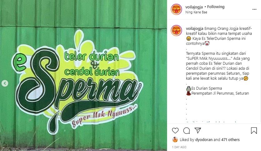 Bikin Salfok Ada Es Teler Sperma Yang Viral Di Jogja