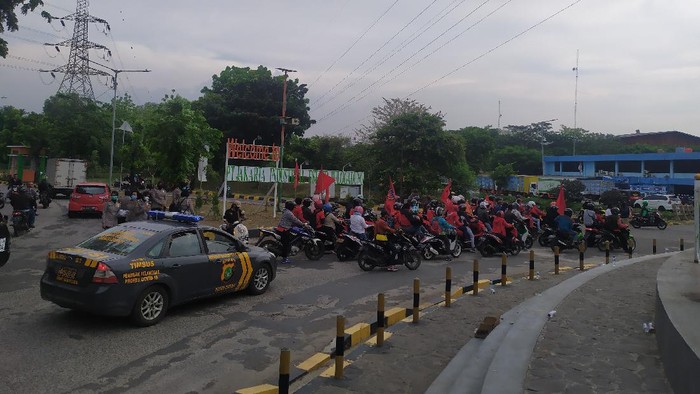 Massa GBJ telah meninggalkan lokasi demonstrasi di JIEP Pulogadung, Jaktim