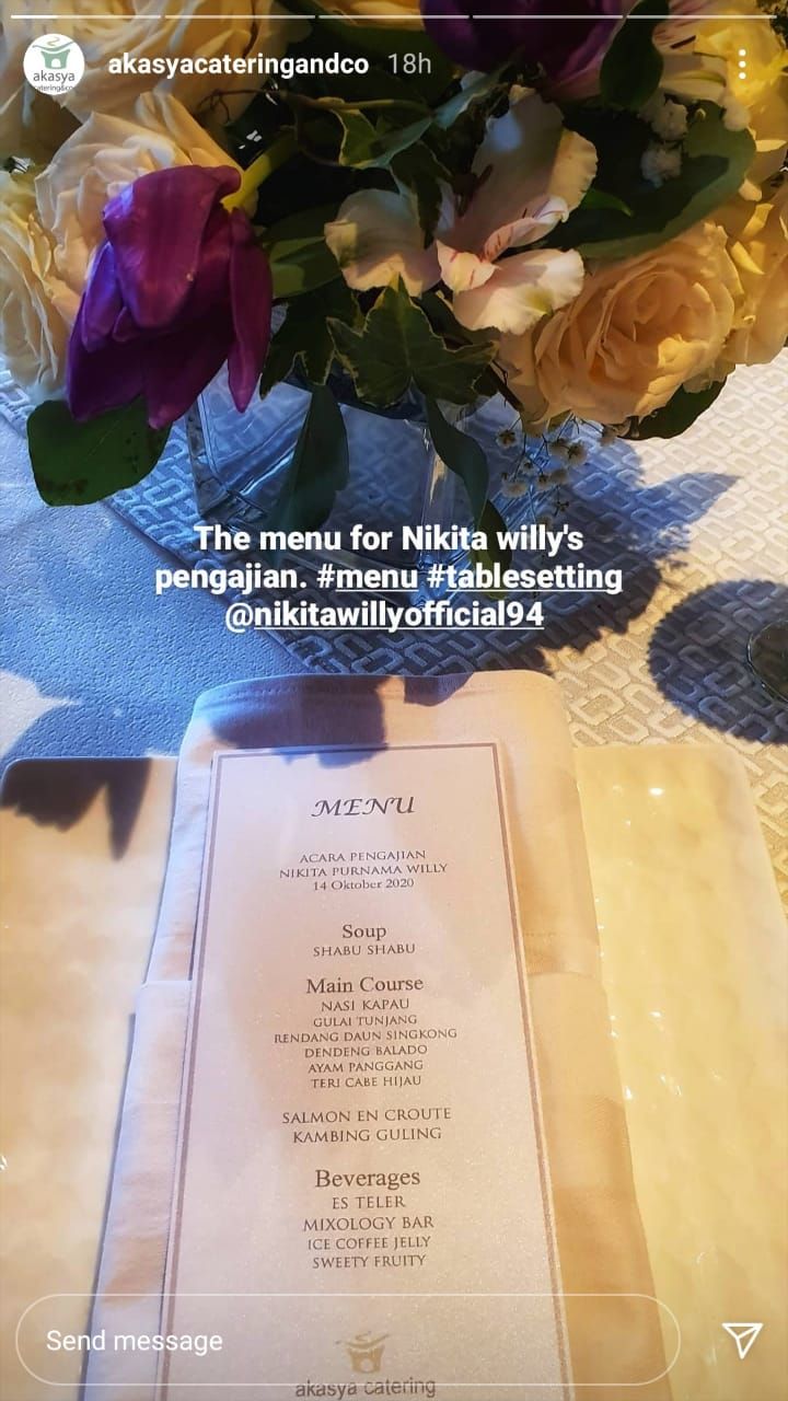 Nikita Willy Gelar Pengajian dan Malam Bainai, Ada Sajian Nasi Kapau
