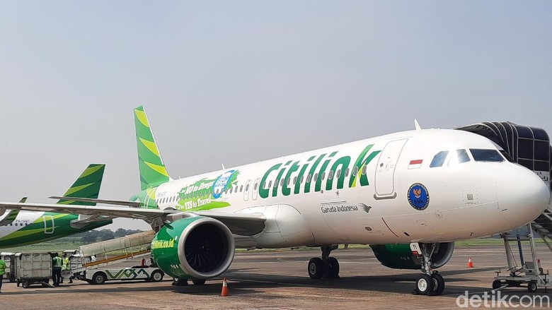 Potret Airbus Anti Narkotika Citilink Citilink bersama BNN bekerja sama memerangi narkotika melalui kampanye terbaru yaitu pemasangan logo khusus di badan pesawat. Begini potretnya.