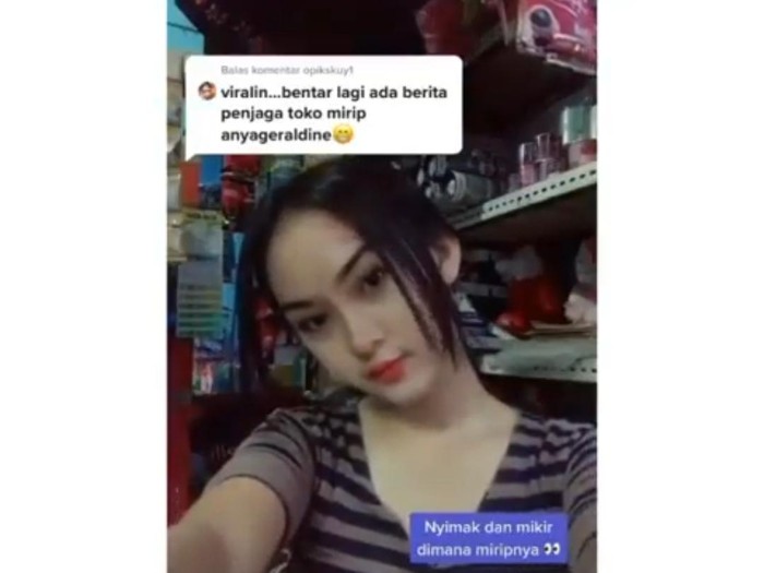 Viral penjaga warung kelontong di Cianjur mirip Anya Geraldine