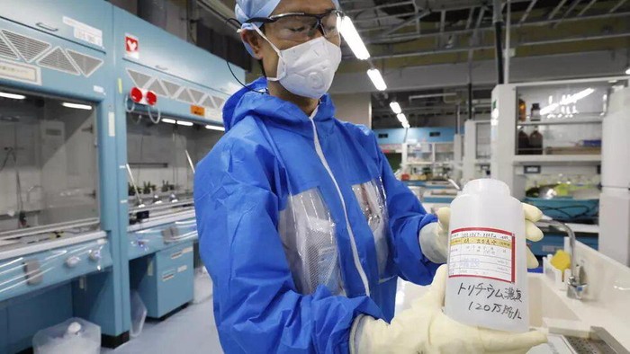 Water from the Fukushima plant has been filtered to reduce radioactivity Hitoshi KATANODA POOL/AFP/File