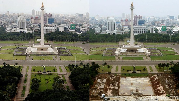 Proyek revitalisasi Monas bagian selatan yang penuh polemik sudah selesai dikerjakan. Berikut deretan foto-foto sejak polemik proyek ini mencuat hingga masuk babak akhir.