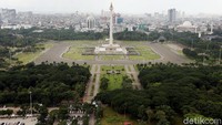 Menengok ke belakang tepatnya pada Maret 2019, kawasan Monumen Nasional kebanggan Ibu Kota Jakarta terlihat sangat asri. Rengga Sancaya/detikcom
