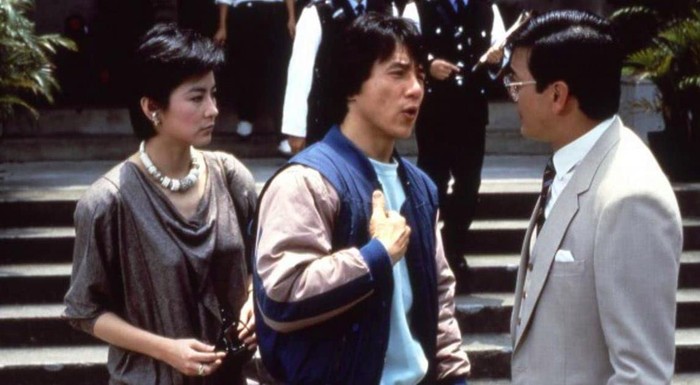 Brigitte Lin dan Jackie Chan dalam Police Story (1985)