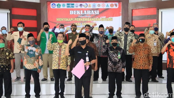 deklarasi damai tolak demo diwarnai anarki dan kericuhan