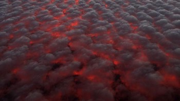 Bukan lava, tapi ini pemandangan saat senja. Foto: Bored Panda