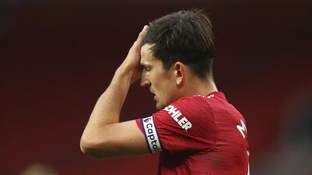 harry maguire manchester united Manchester United's Harry Maguire reacts during the English Premier League soccer match between Manchester United and Tottenham Hotspur at Old Trafford in Manchester, England, Sunday, Oct. 4, 2020. (Alex Livesey/Pool via AP)