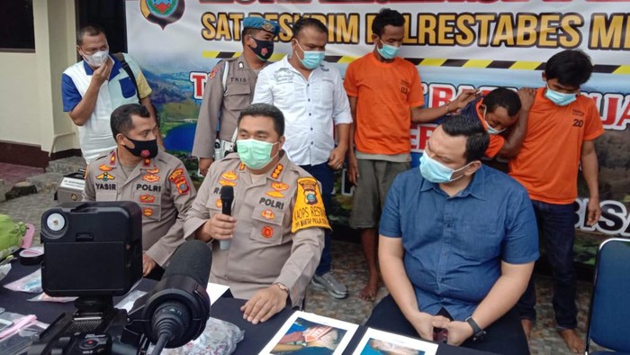 Konferensi pers di Polrestabes Medan (Ahmad Arfah-detikcom)