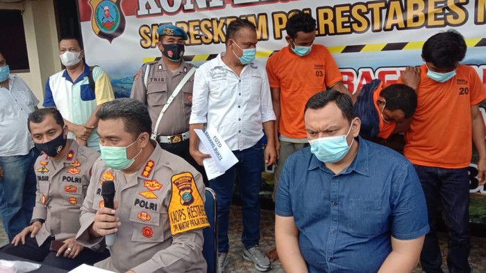 Konferensi pers di Polrestabes Medan (Ahmad Arfah-detikcom)