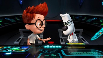 The WABAC Machine di film Mr Peabody & Sherman. Foto DreamWorks Animation.  