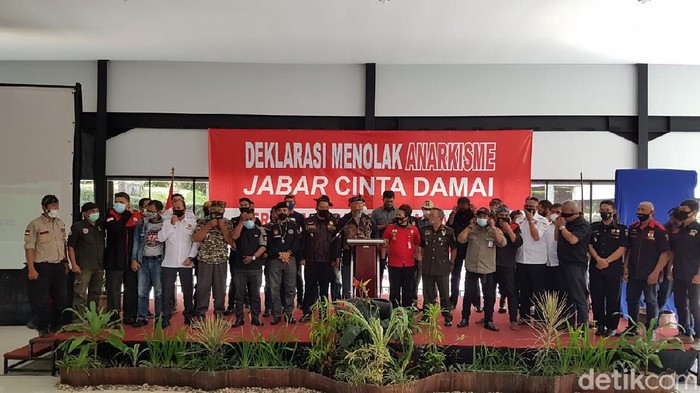 Ormas di Jabar deklarasi tolak aksi anarkis.