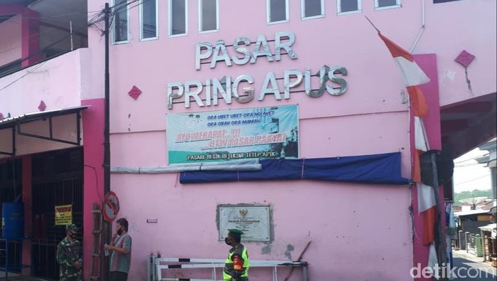 Pasar Pringapus Kabupaten Semarang ditutup tiga hari, Jumat (16/10/2020).