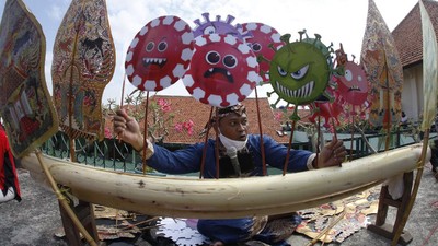 Terpukau Pentas Wayang Pandemi di Solo