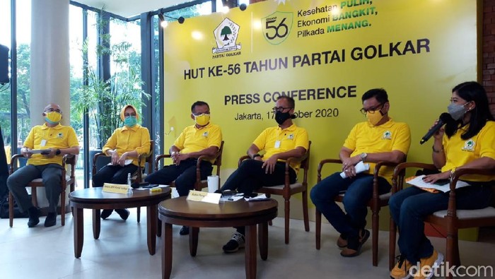 Golkar akan merayakan HUT ke-56. Presiden Jokowi disebut akan hadir secara virtual (Rahel Narda/detikcom)