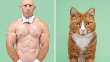 Karena itu, Gethings banyak menggunakan mainan saat mengarahkan model kucingnya. Foto: Gerrard Gethings