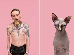 Potret Gemas Kucing dan Manusia yang Seperti Kembar