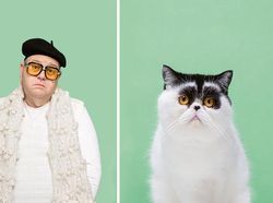 Potret Gemas Kucing dan Manusia yang Seperti Kembar