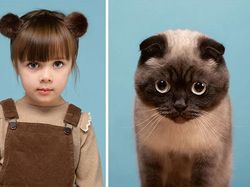 Potret Gemas Kucing dan Manusia yang Seperti Kembar