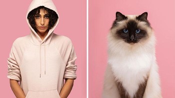Semua model di foto ini dipilih lewat proses casting untuk mencari mana yang terlihat paling mirip dengan kucing pasangannya. Foto: Gerrard Gethings