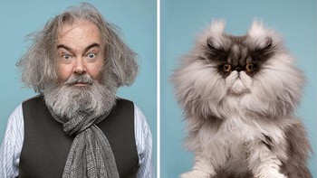 Gethings sebelumnya pernah membuat proyek yang sama tapi dengan anjing sebagai modelnya. Foto: Gerrard Gethings