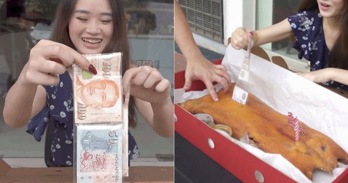 Bukan Kue, Kini Muncul Tren Babi Panggang Isi Uang untuk Ulang Tahun