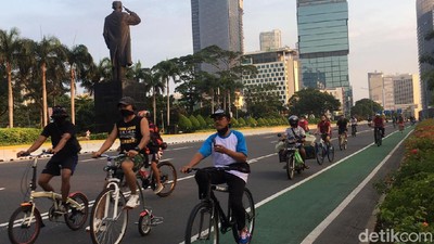 Suasana Minggu Pagi di Sudirman-Thamrin, Tetap Olahraga di Tengah Pandemi