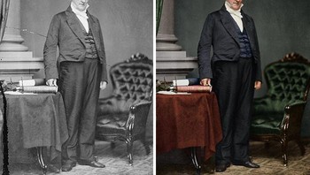 James Buchanan, Presiden AS ke-15 1857-1861. Foto: Instagram/jbcolourisation