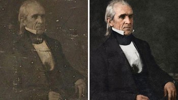 James K. Polk, Presiden AS ke-11 1845-1849. Foto: Instagram/jbcolourisation