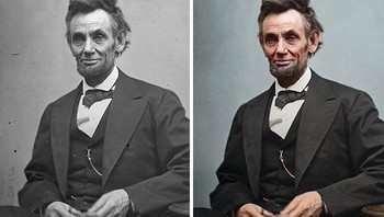 Abraham Lincoln, Presiden AS ke-16 1861-1865. Foto: Instagram/jbcolourisation