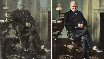 John Quincy Adams, Presiden AS ke-6 1825-1829. Foto: Instagram/jbcolourisation