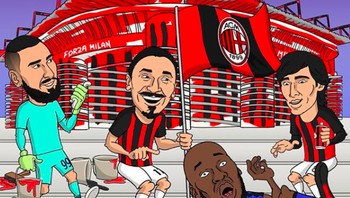 Zlatan dan timnya menertawakan Lukaku tersungkur. Foto: istimewa