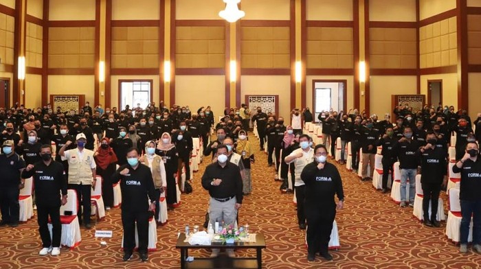 Suasana Penguatan SDM Pengawas Pemilu di Kepri Bawaslu Kepulauan Riau menggelar Rapat Kerja Daerah Penguatan SDM Pengawas Pemilu di Dompak, Tanjungpinang.