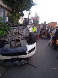 Kecelakaan Tunggal, Mobil Terbalik Di Jl Daan Mogot Jakbar