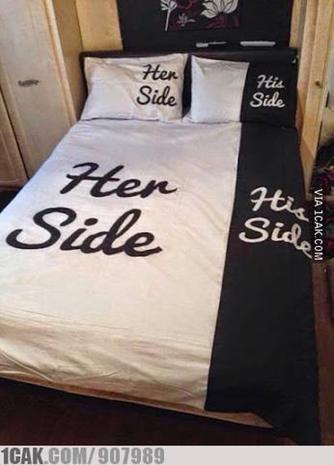 Ini sih tega banget, masa suaminya cuma dikasih tempat segitu. Ada yang begini juga? Foto: 1cak.com