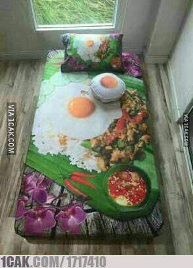 Kalau sepraynya kayak gini sih bangun-bangun jadi berasa ada di atas makanan. Selain itu jadi bikin kamu laper terus nggak sih ngeliatnya? Foto: 1cak.com