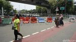 Antisipasi Aksi Anarkis Jalan Merdeka Timur Ditutup Kawat Berduri