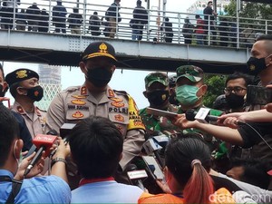 Polisi Amankan 33 Orang Diduga Anarko dari Lokasi Demo di Patung Kuda