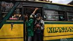 Penampakan Massa Mahasiswa Bergerak Menuju Istana