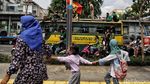 Penampakan Massa Mahasiswa Bergerak Menuju Istana