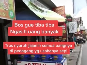 Borong Makanan dari Penjual yang Sepi Pelanggan, Pria Ini Banjir Pujian
