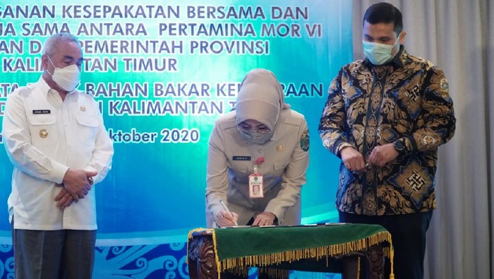 Pertamina MOR VI Kalimantan dan Pemerintah Provinsi (Pemprov) Kalimantan Timur menandatangani kesepakatan rekonsiliasi data pajak bahan bakar kendaraan bermotor