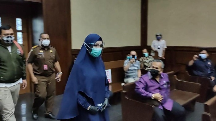 Jaksa Pinangki Sirna Malasari menjalani sidang lanjutan di PN Tipikor Jakarta, Rabu (21/10/2020).