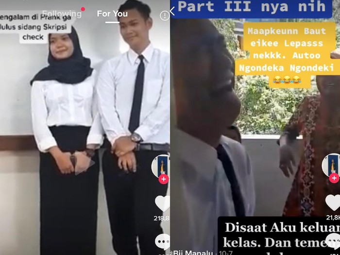 tiktok Rambio Hasiholan Manalu yang kena prank oleh dosennya
