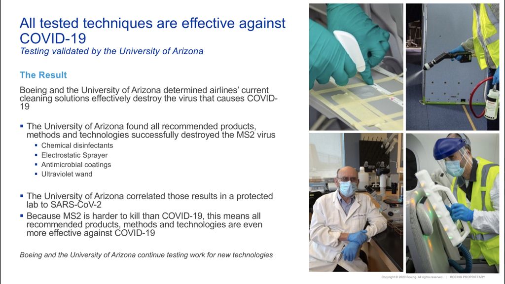 Cara Boeing basmi virus