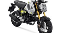Dari sektor kaki-kaki, Honda Grom memiliki suspensi depan Upside-Down (USD) dengan garpu 31 mm dengan sistem pengereman cakram berukuran piring 220 mm (depan) dan 190 mm (belakang). Swingarm baja dan monoshock pada juga tidak berubah. Foto: Honda